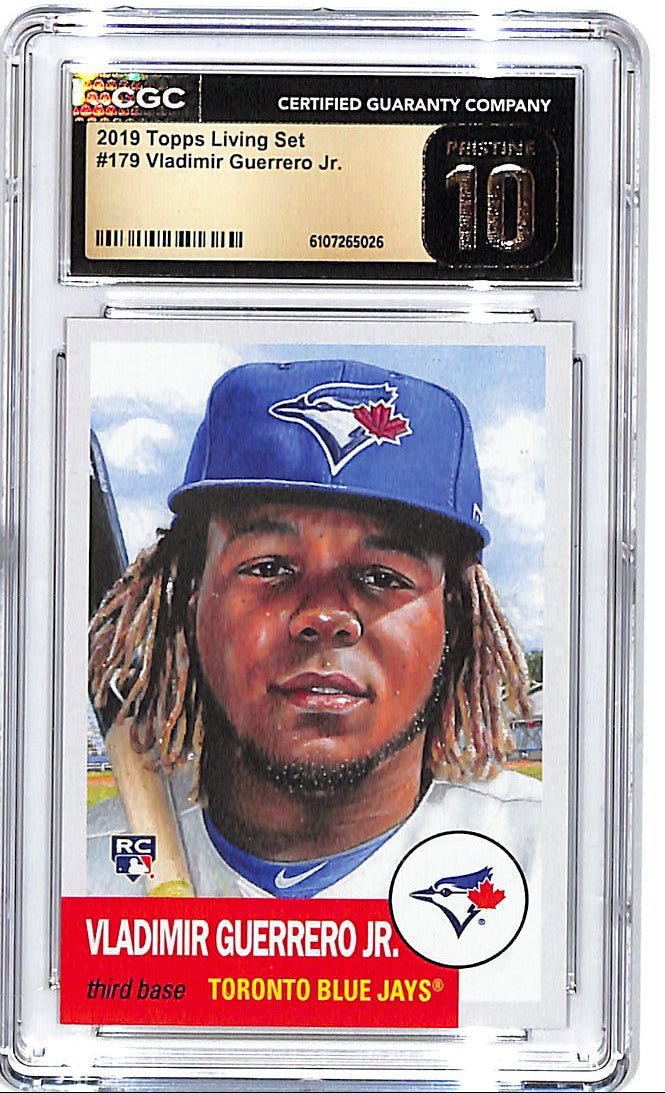 2019 Topps Living Set Vladimir Guerrero Jr Rookie RC #179 CGC 10 Pristine Blue Jays