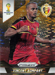 2014 Prizm World Cup Vincent Kompany Red Yellow Pulsar #19 Belgium