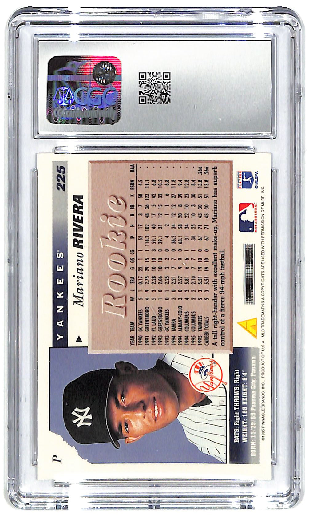 1996 Mariano Rivera Score #225 CGC Mint 9