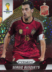2014 Prizm World Cup Sergio Busquets #174 Red Yellow Pulsar Spain