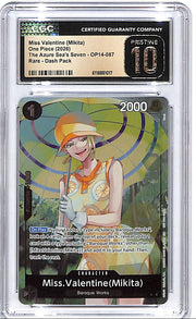 One Piece The Azure Sea's Seven OP14 Miss Valentine Mikita Rare Dash Pack 087 CGC 10 Pristine