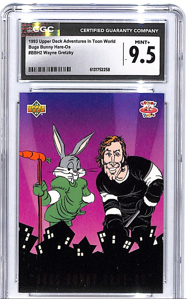 1993 Upper Deck Adventures in Toon World Wayne Gretzky Bugs Hunny Hare-Os CGC 9.5