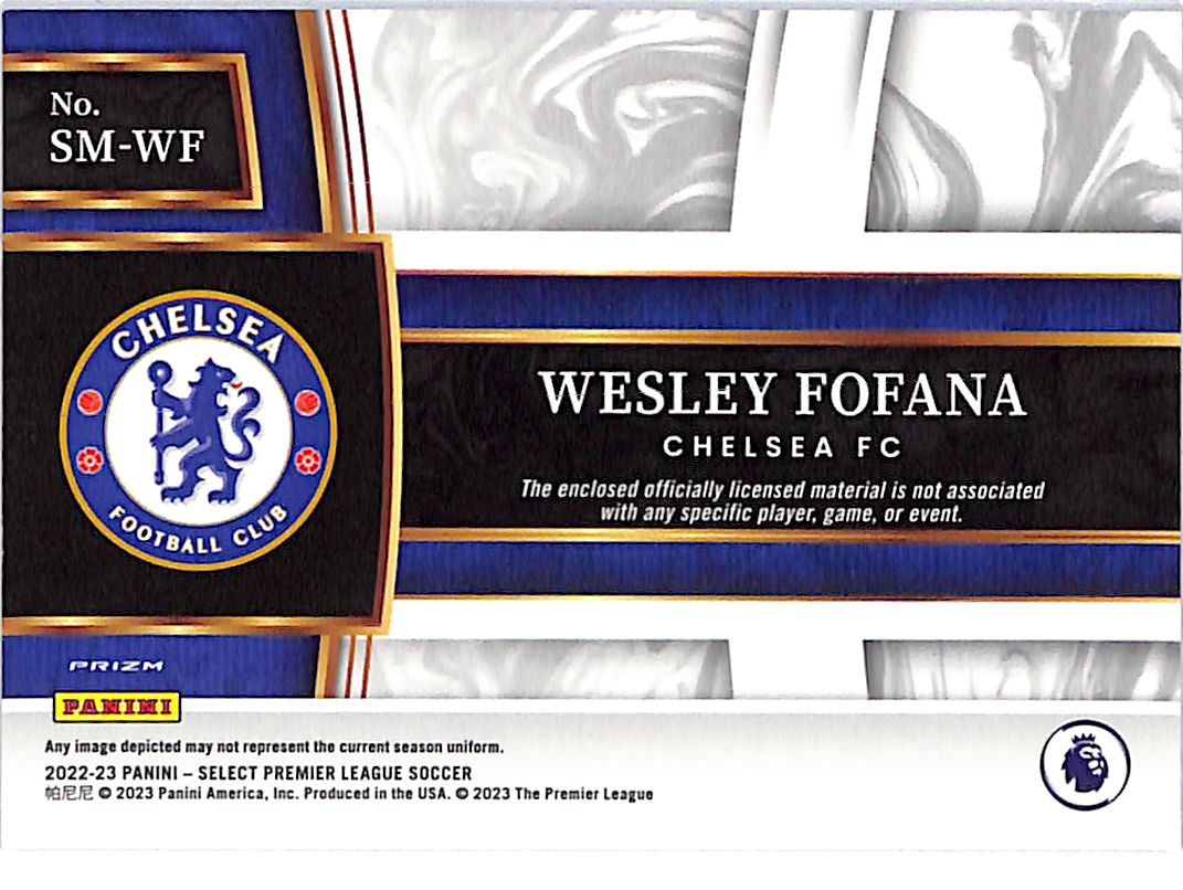 2022-23 Select Premier League Wesley Fofana Jersey Patch Chelsea
