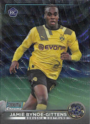 2022-23 Topps Stadium Club Chrome UEFA Jamie Bynoe-Gittens Rookie RC Aqua Wave /275