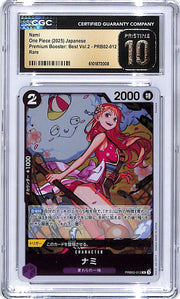 One Piece Japanese Premium Booster Best Vol 2 PRB02 Nami 012 Rare CGC 10 Pristine