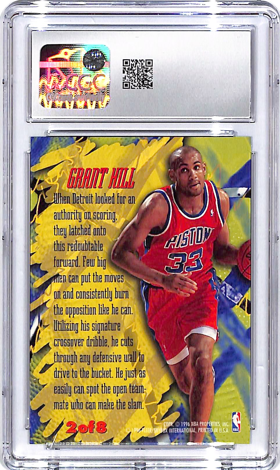 1995-96 Fleer Metal Grant Hill Scoring Magnets #2 CGC 9.5 Pistons