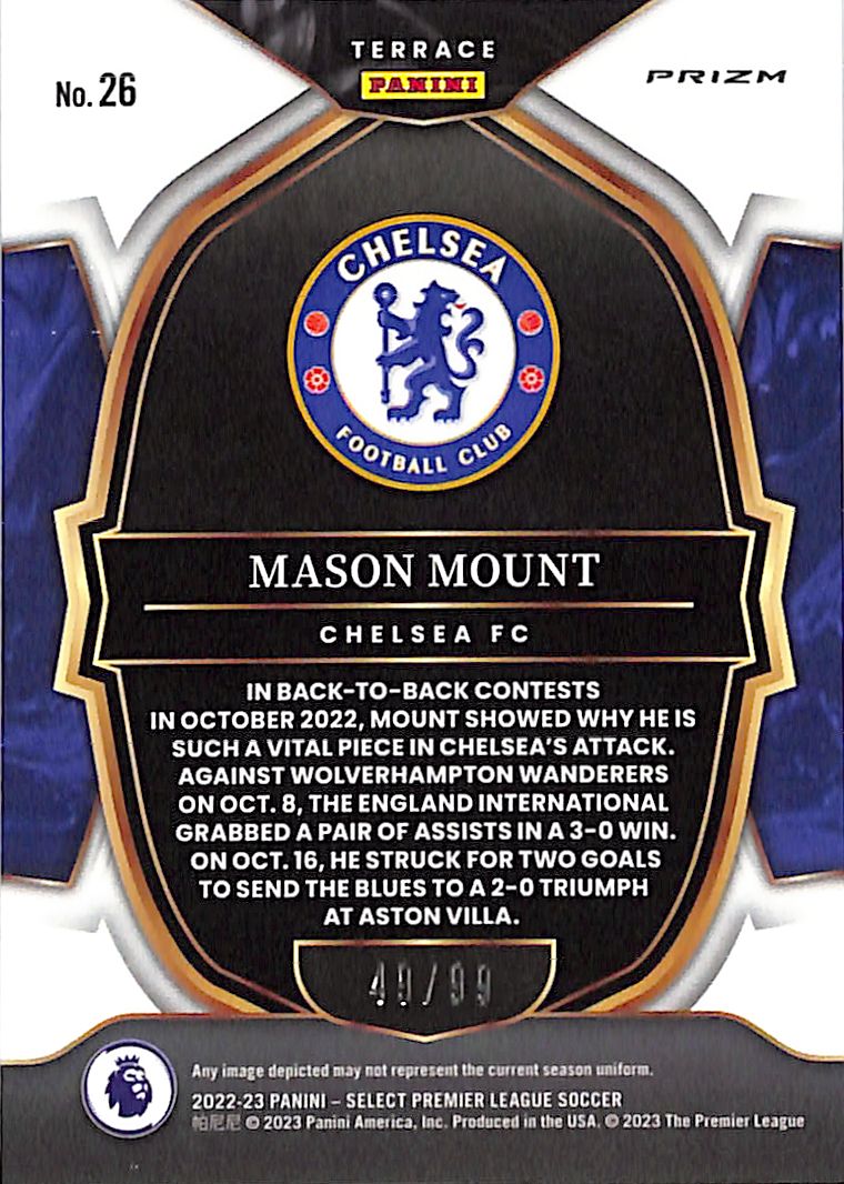 2022-23 Select Premier League Mason Mount Orange /99 Chelsea