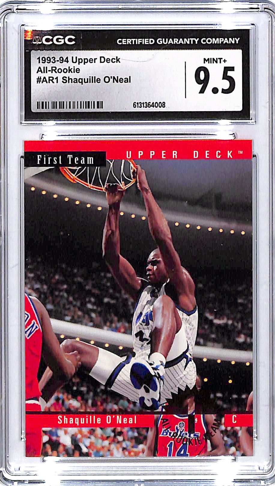 1993-94 Upper Deck Shaquille O'Neal All Rookie CGC 9.5 Magic