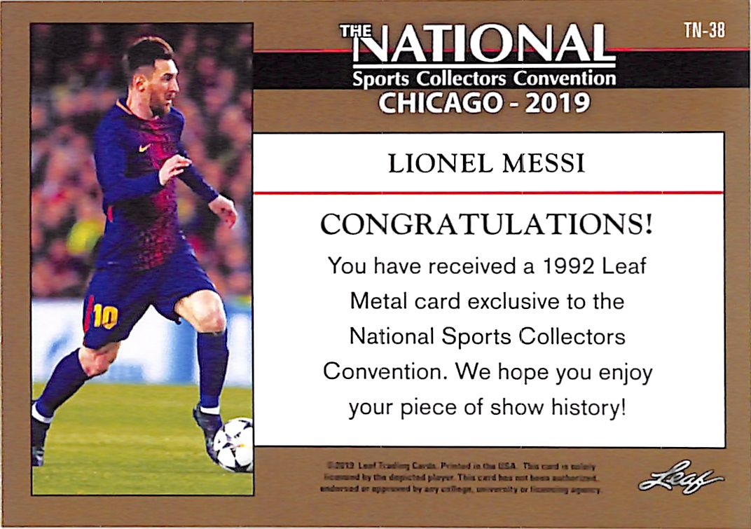 2019 Leaf The National Lionel Messi #38 Barcelona Argentina