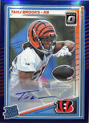2025 Donruss Optic Tahj Brooks Auto Autograph Rated Rookie RC Blue /149 Bengals