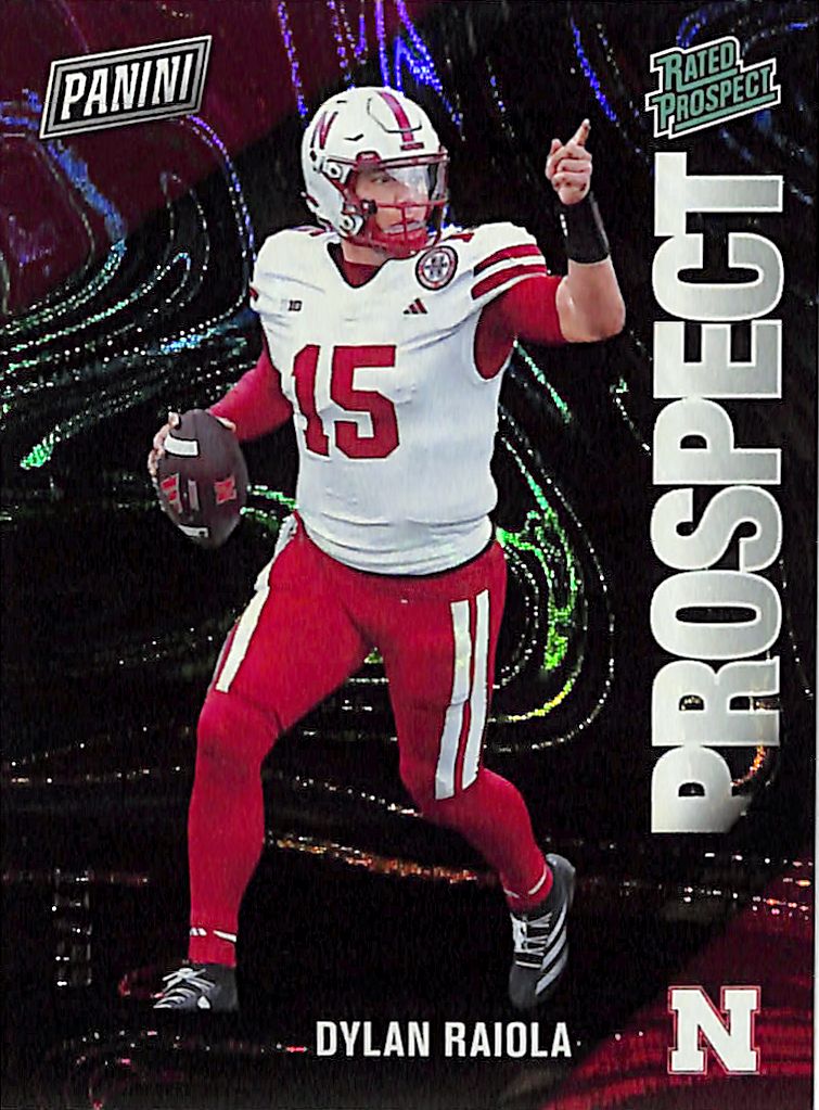 2025 Panini Black Friday Dylan Raiola Prospect /99 Foil Nebraska