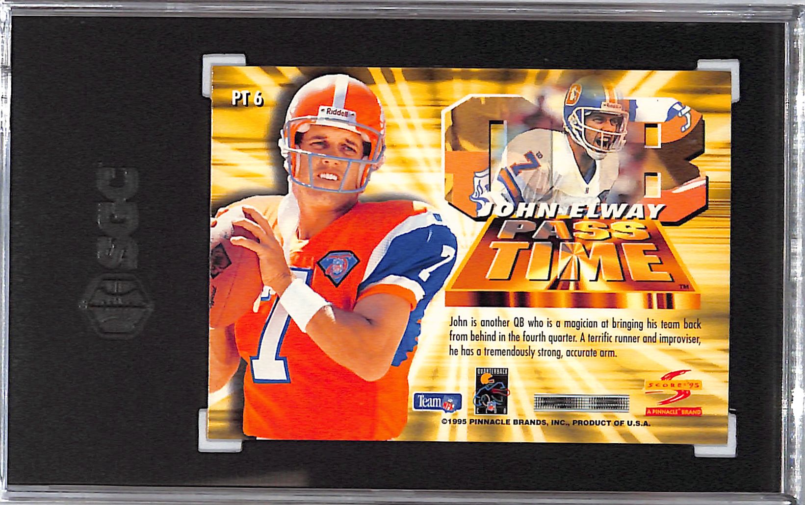 1995 Score John Elway Pass Time SGC 9.5 Broncos