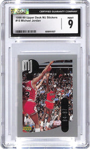 1998-99 Upper Deck MJ Stickers Michael Jordan #15 CGC 9 Bulls