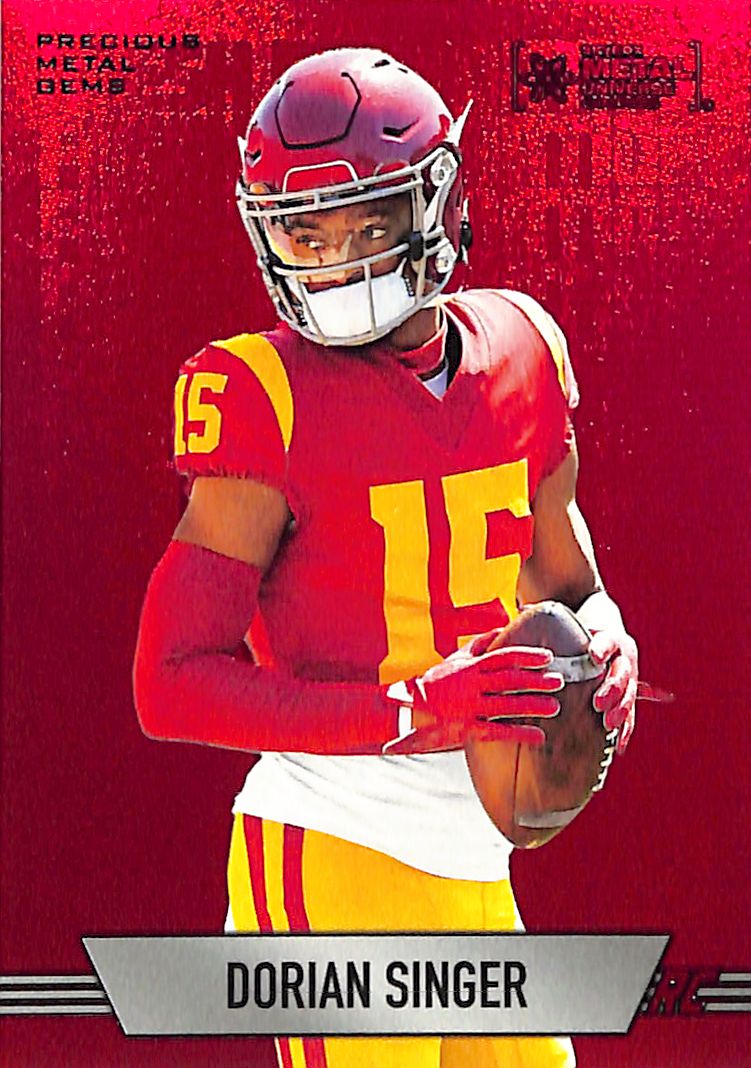 2024 Metal Universe Champions Dorian Singer Rookie Red Precious Metal Gems /100