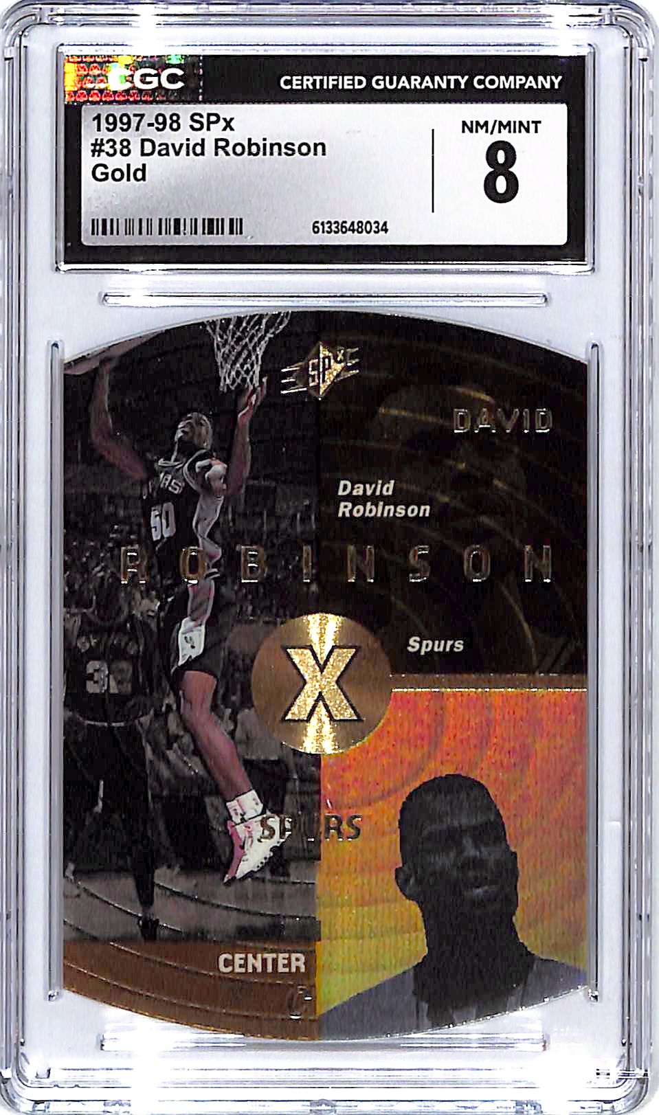1997-98 SPx David Robinson Gold #38 CGC 8 Spurs