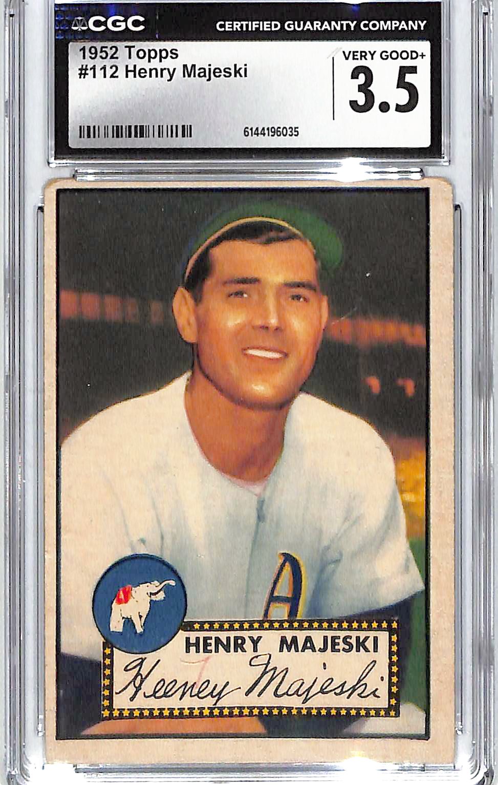 1952 Henry Majeski Topps #157 CGC Very Good 3.5