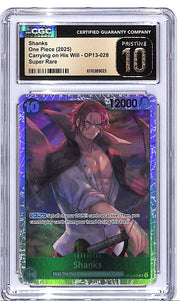 One Piece Carrying on His Will OP13 Shanks 028 Super Rare CGC 10 Pristine