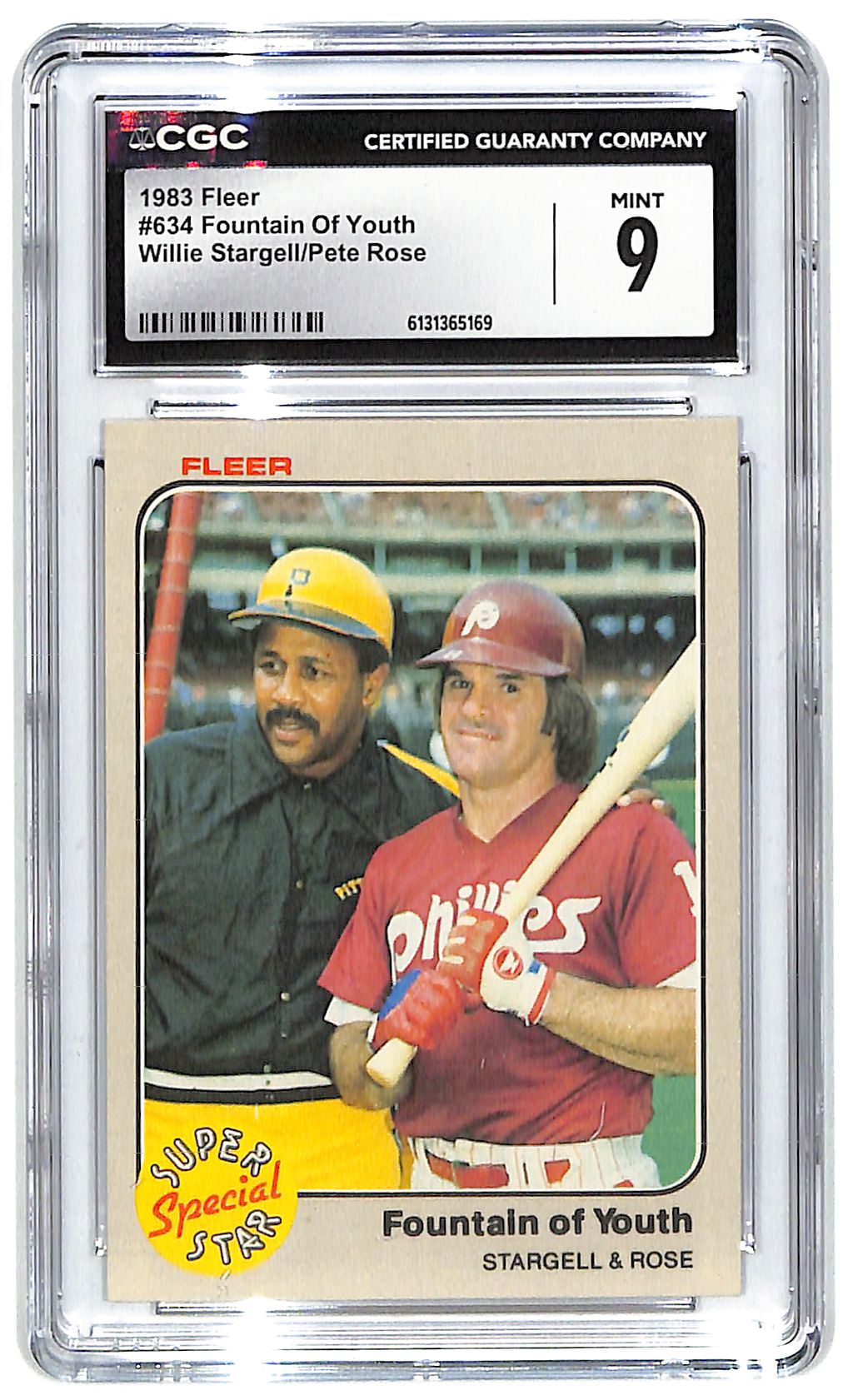 1983 Stargell/Rose Fleer Fountain Of Youth #634 CGC Mint 9