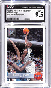 1992-93 Upper Deck Mcdonalds Shaquille O'Neal Rookie RC CGC 9.5 Magic