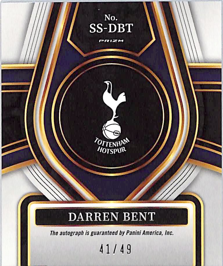 2022-23 Select Premier League Darren Bent Auto Autograph Purple /49 Tottenham