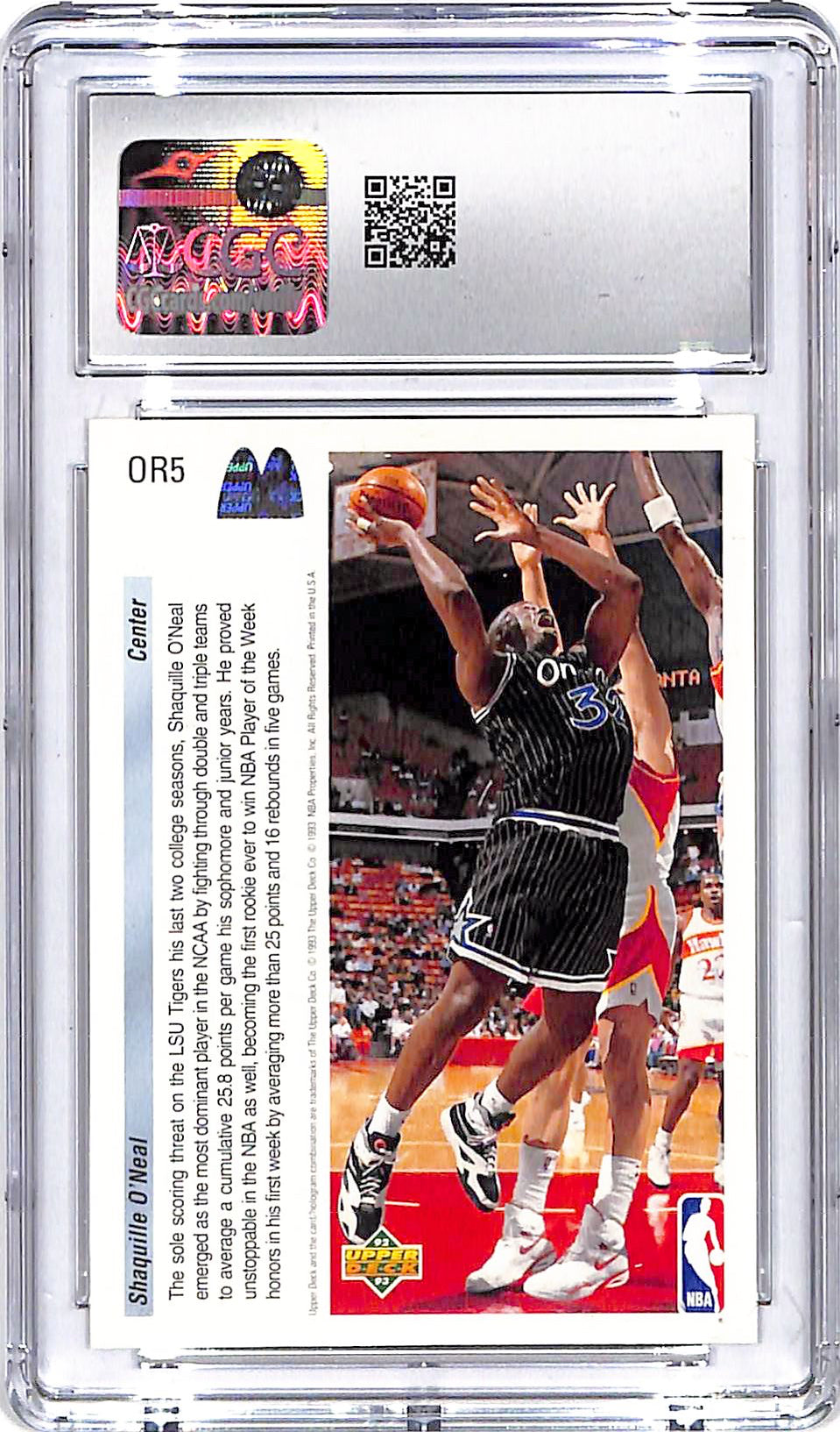 1992-93 Upper Deck Mcdonalds Shaquille O'Neal Rookie RC CGC 9.5 Magic