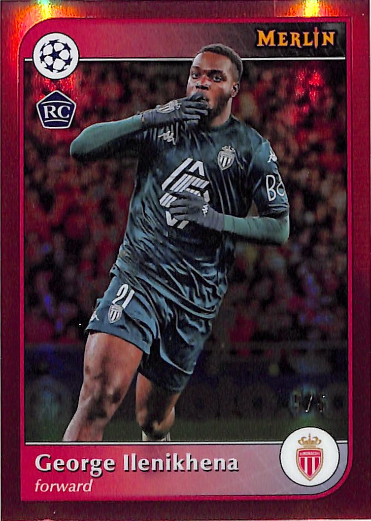 2024-25 Topps Merlin Chrome George Ilenukhena Rookie RC Red Refractor /5