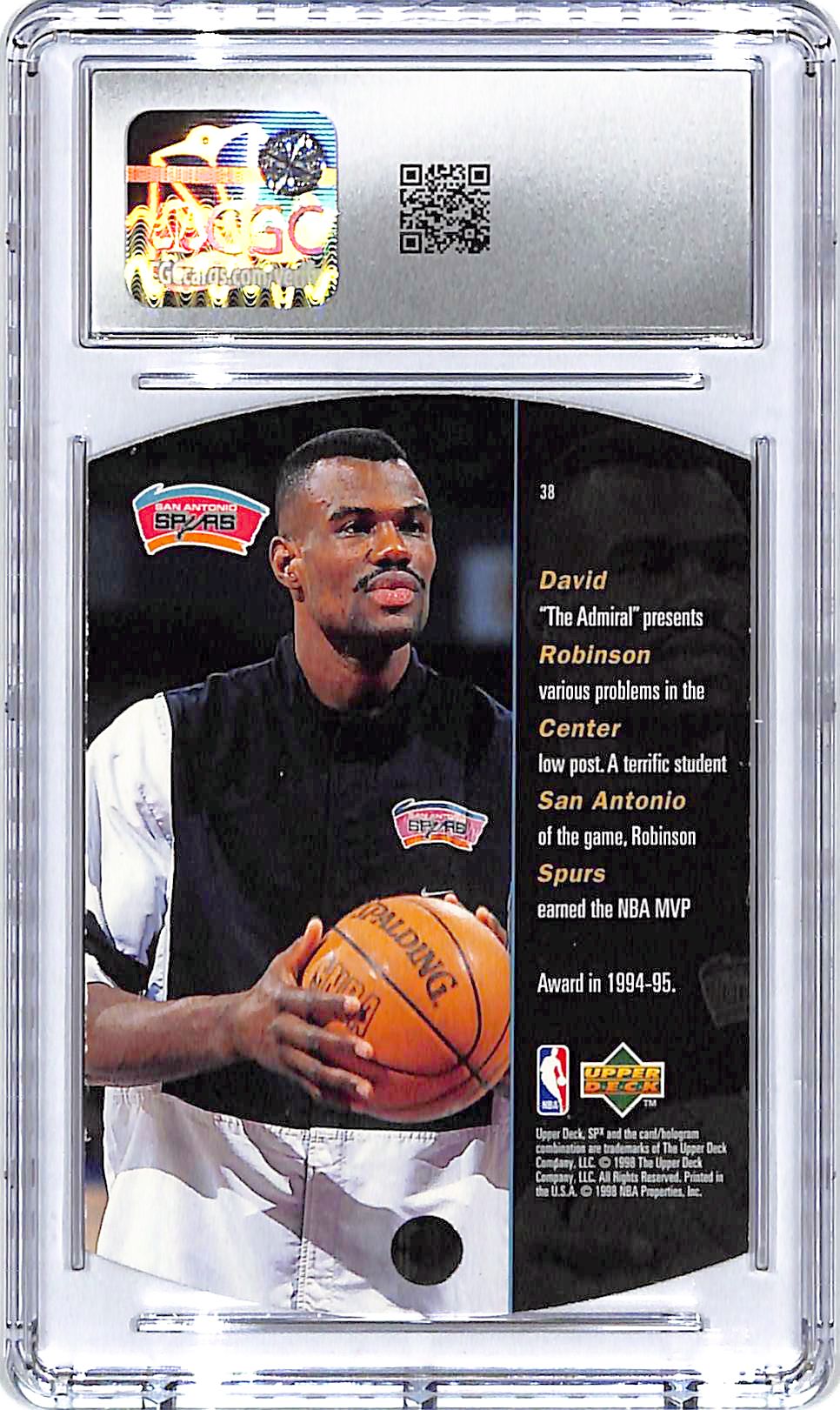 1997-98 SPx David Robinson Gold #38 CGC 8 Spurs