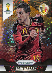 2014 Prizm World Cup Eden Hazard Red Yellow Pulsar #21 Belgium