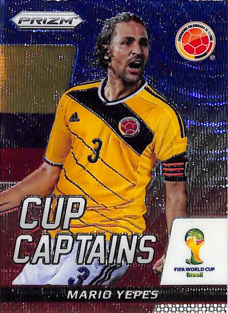 2014 Prizm World Cup Mario Yepes Cup Captains Red White Blue Wave #22 Colombia