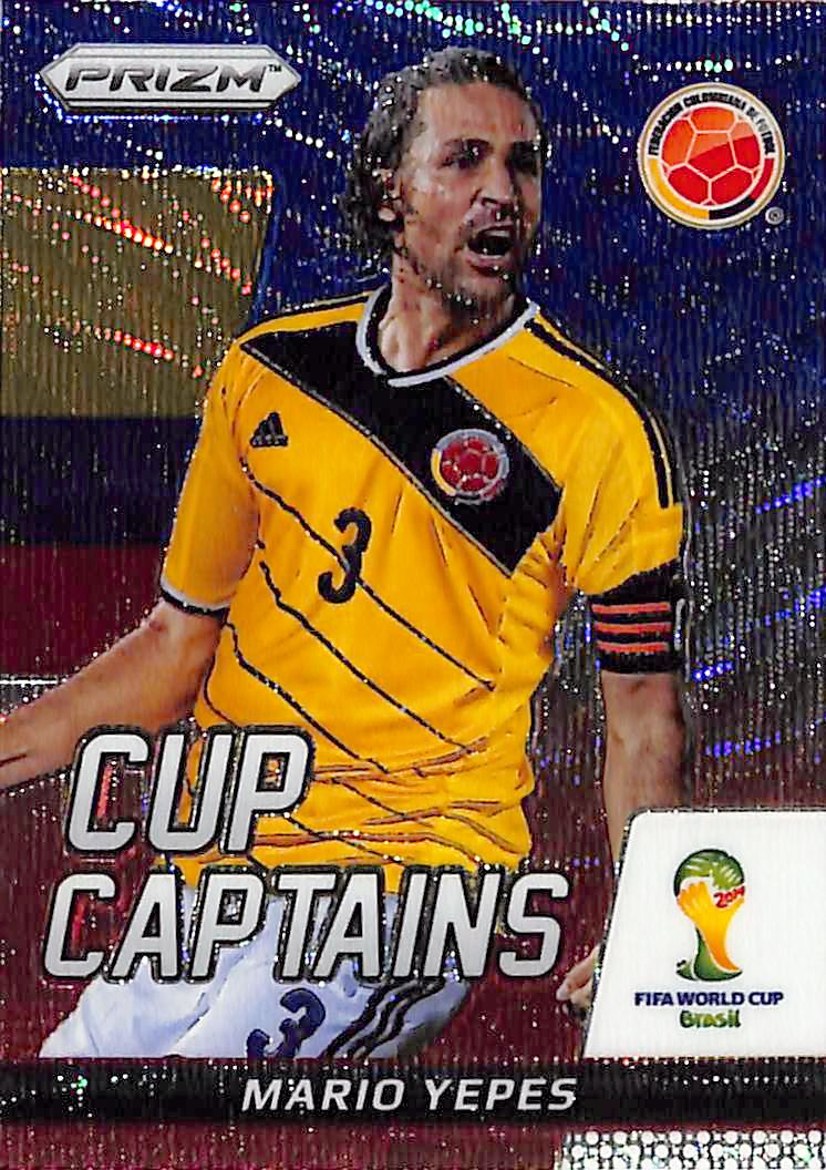 2014 Prizm World Cup Mario Yepes Cup Captains Red White Blue Wave #22 Colombia