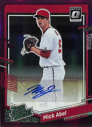 2023 Donruss Optic Mick Abel Auto Autograph Rookie RC Purple /99 Phillies
