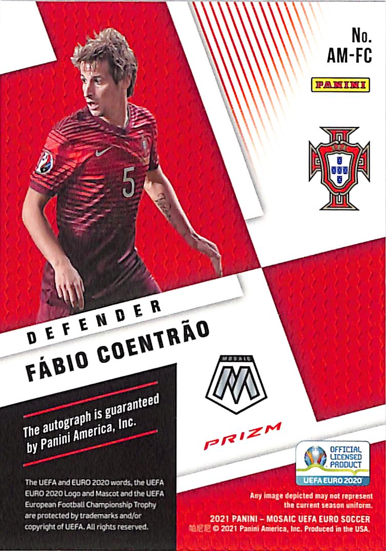 2021 Mosaic UEFA Euro Fabio Coentrao Auto Autograph Disco