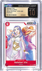One Piece Straw Hat Crew ST01 Nefeltari Vivi 009 CGC 10 Pristine