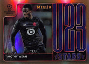 2021-22 Topps Merlin Chrome Timothy Weah U23 Stars Gold Refractor /50 Lille