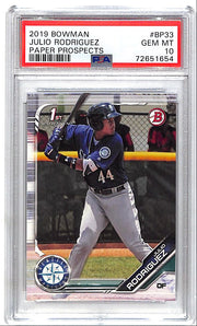 2019 Bowman Julio Rodriguez Rookie RC Prospect PSA 10 Mariners