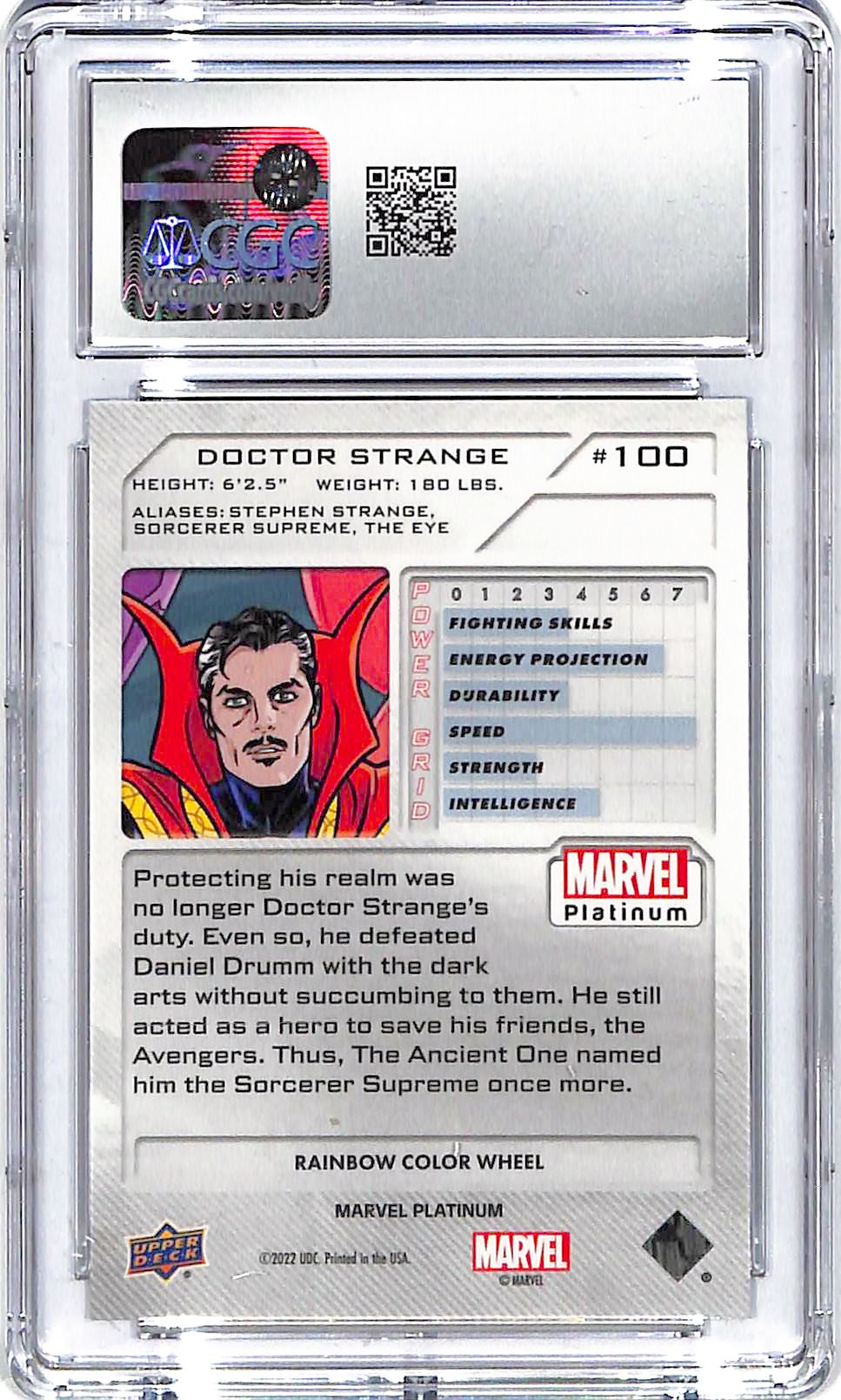 2024 Doctor Strange Upper Deck Marvel Platinum Rainbow #100 CGC Gem Mint 10