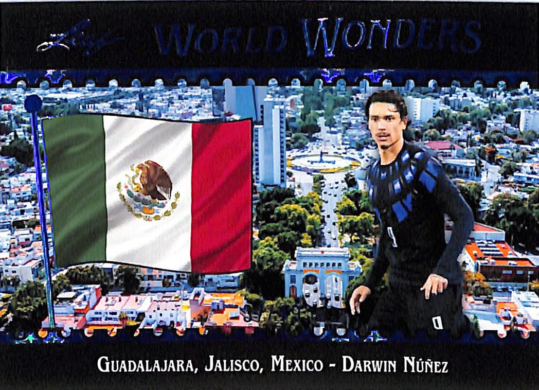 2026 Leaf World Wonders Darwin Nunez Blue /49 Uruguay