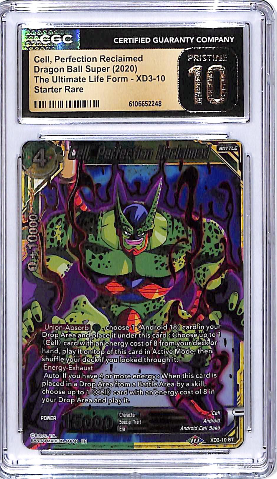 Dragon Ball Super The Ultimate Life Form XD3 Cell Perfection Reclaimed 10 Starter Rare CGC 10 Pristine