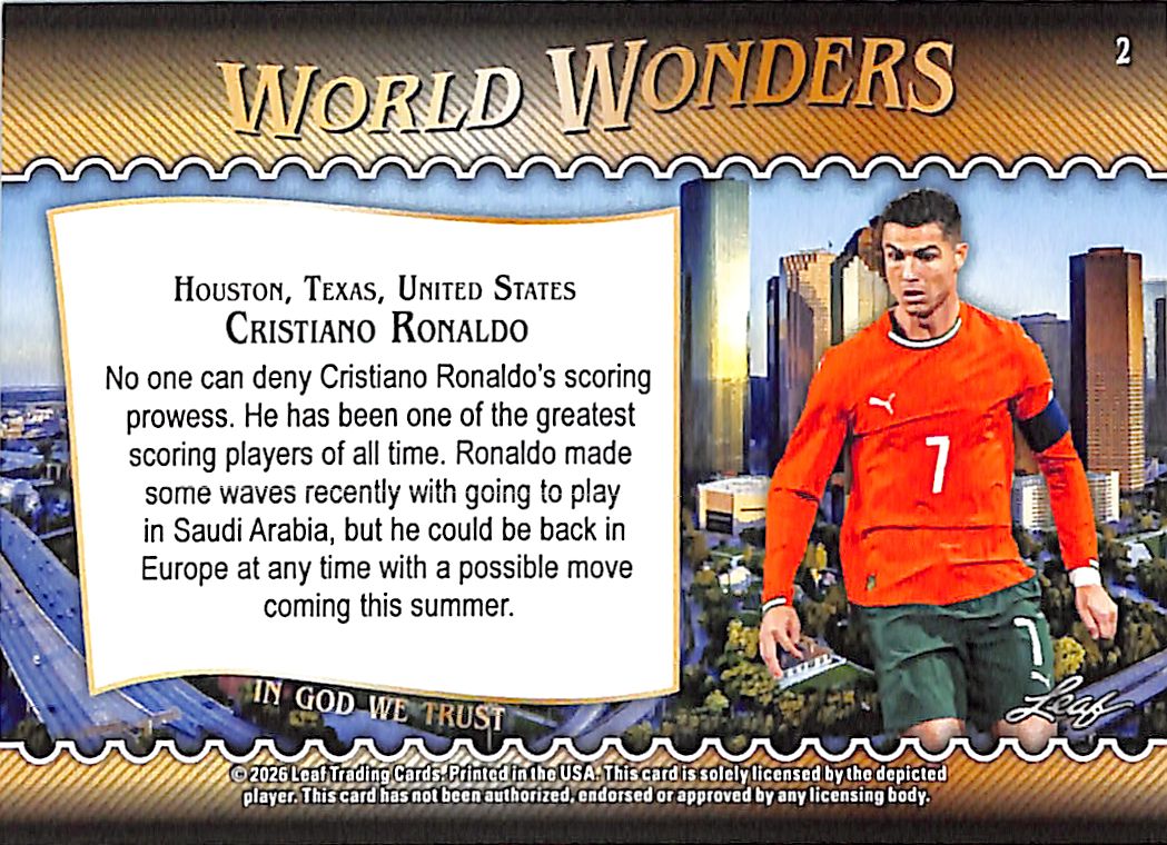 2026 Leaf World Wonders Cristiano Ronaldo Portugal
