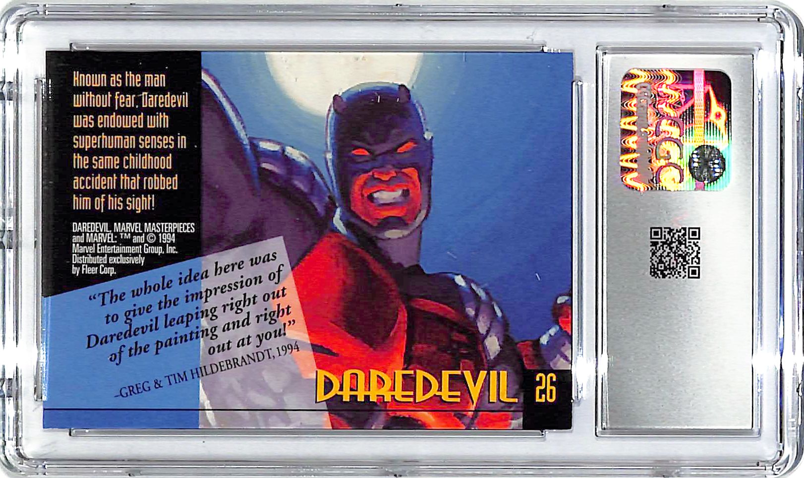 1994 Fleer Marvel Masterpieces Daredevil #26 CGC 9.5