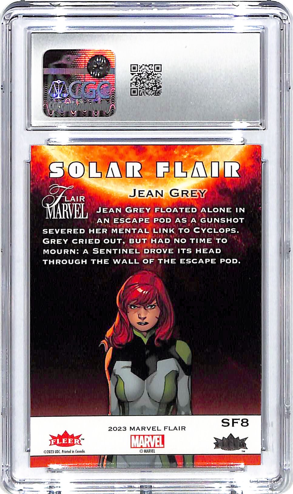 2024 Jean Grey Upper Deck Marvel Flair Solar Flair #SF8 CGC Mint Plus 9.5