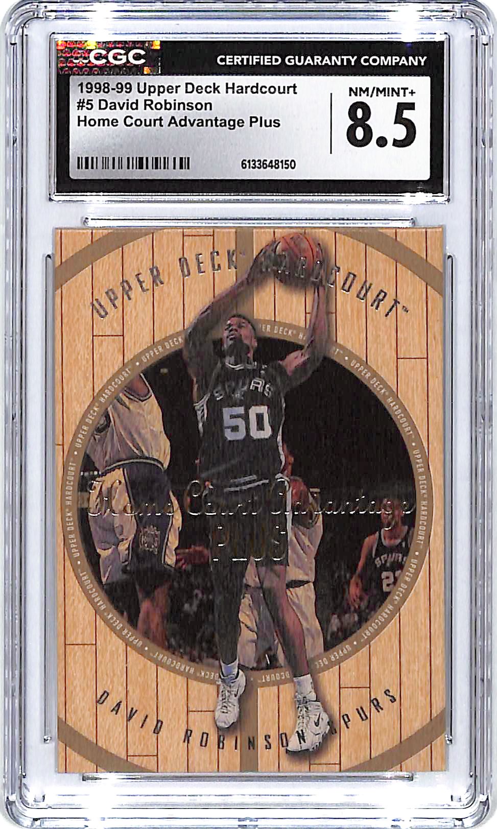 1998-99 Upper Deck Hardcourt David Robinson Home Court Advantage Plus /500 CGC 8.5 Spurs