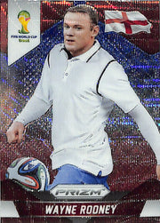 2014 Prizm World Cup Wayne Rooney Red White Blue Wave #142 England