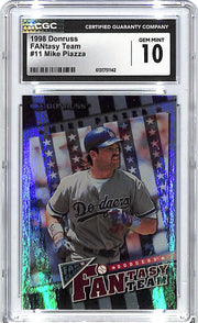 1998 Donruss Mike Piazza Fantasy Team /4000 CGC 10 Dodgers