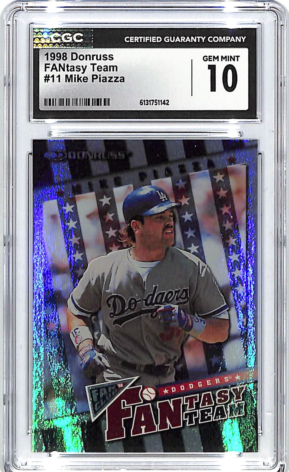 1998 Donruss Mike Piazza Fantasy Team /4000 CGC 10 Dodgers