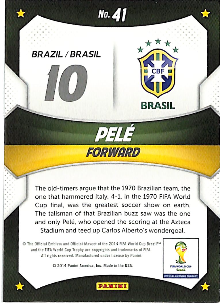 2014 Prizm World Cup Pele World Cup Stars #41 Brazil