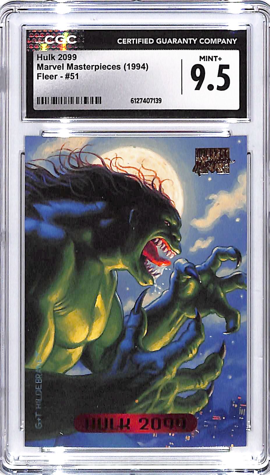 1994 Fleer Marvel Masterpieces Hulk 2099 #51 CGC 9.5
