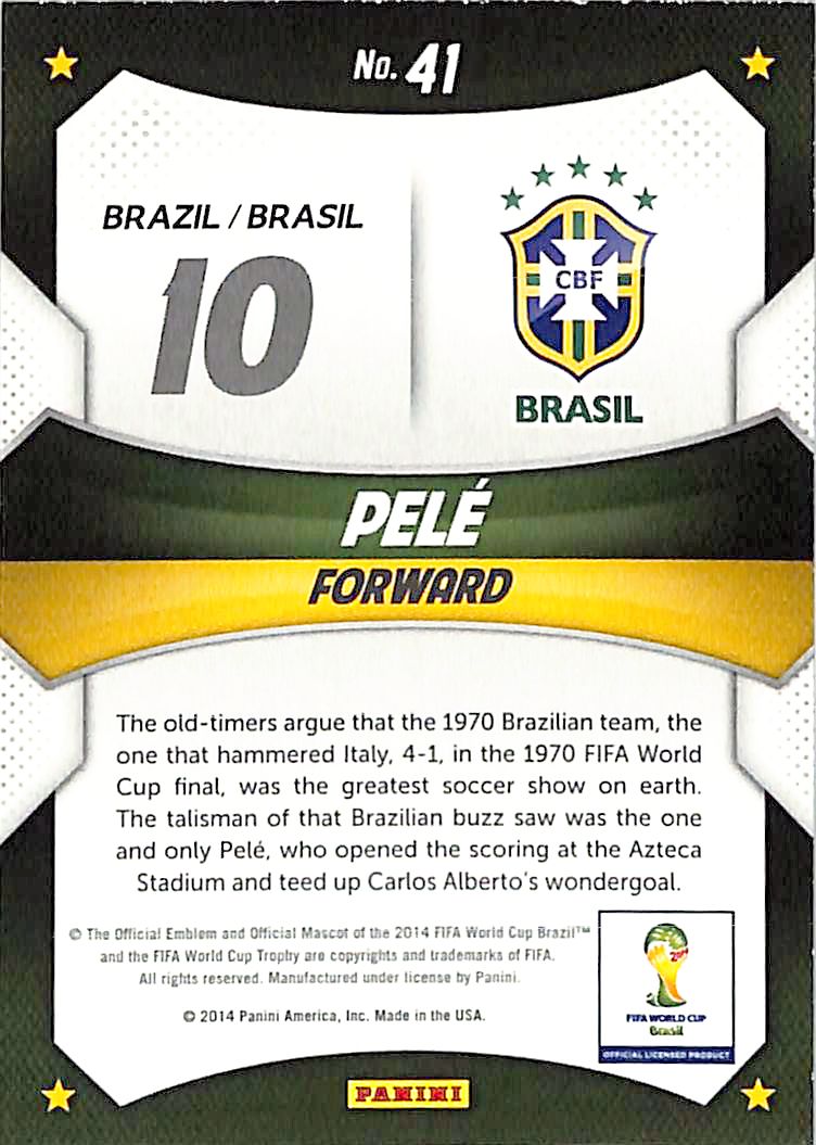 2014 Prizm World Cup Pele World Cup Stars #41 Brazil