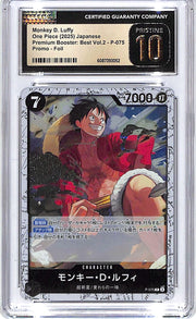One Piece Japanese Premium Collection Best Vol 2 Monkey D Luffy P-075 Promo Foil CGC 10 Pristine
