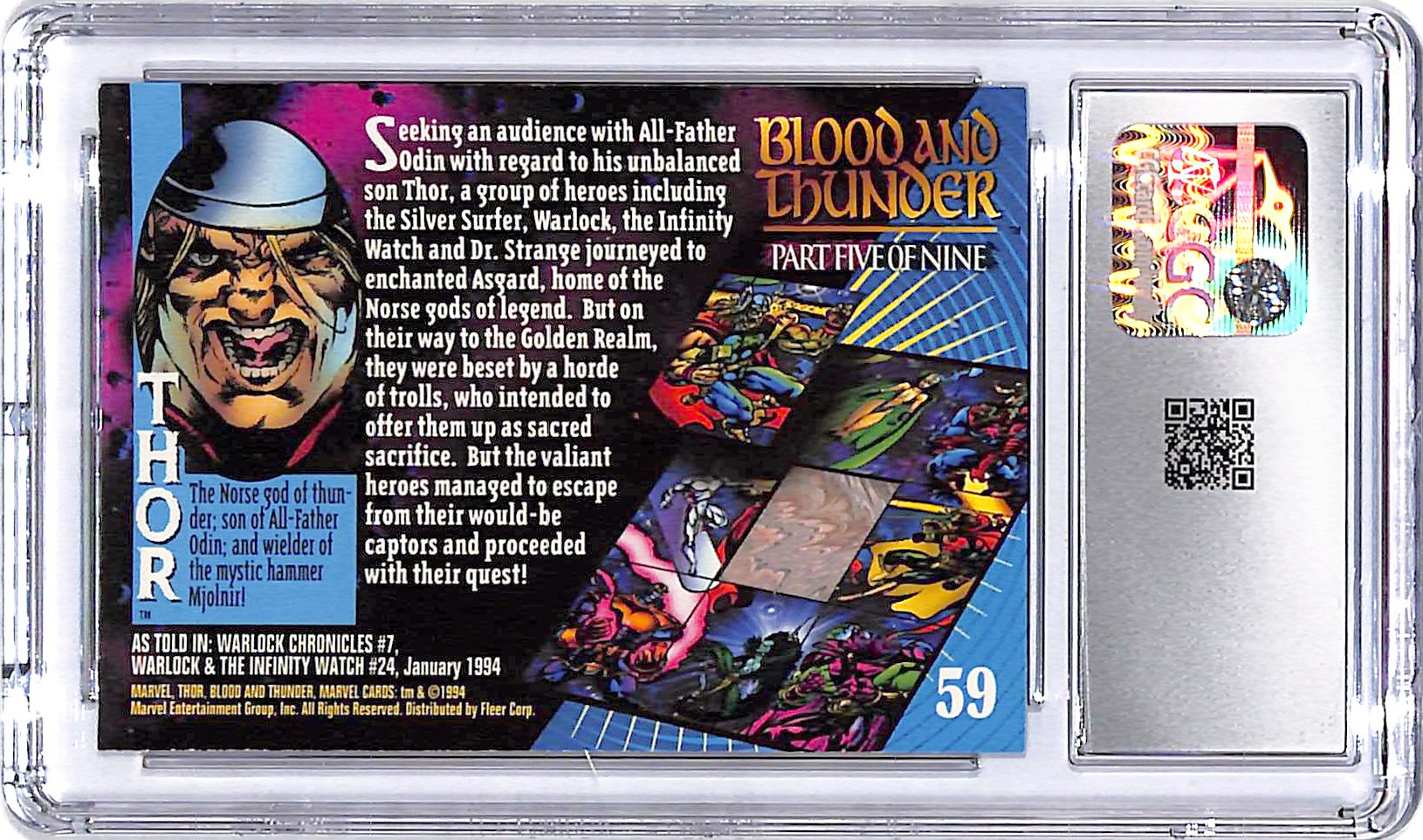 1994 Fleer Marvel Universe Series Thor #59 CGC 9.5
